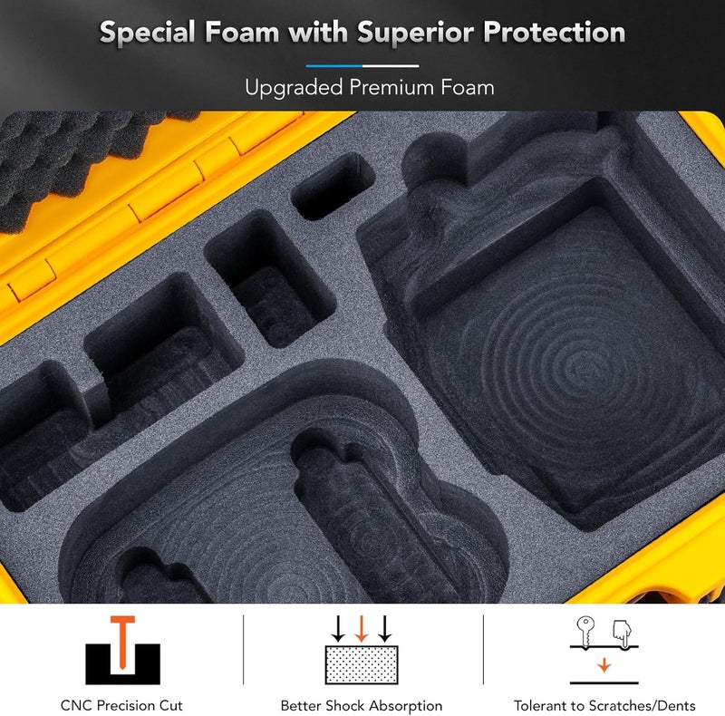 Lykus Titan N110 Waterproof Hard Case for DJI Neo Combo, RC-N3/DJI RC 2, Support Up to 7 batteries [CASE ONLY] - Image 4